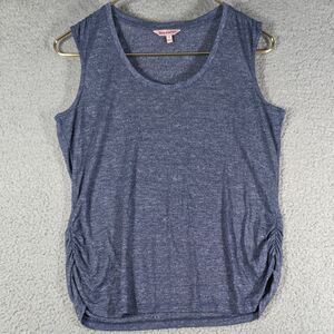 Juicy Couture Shirt Womens Size M Blue Knit Side Twist Tank Top